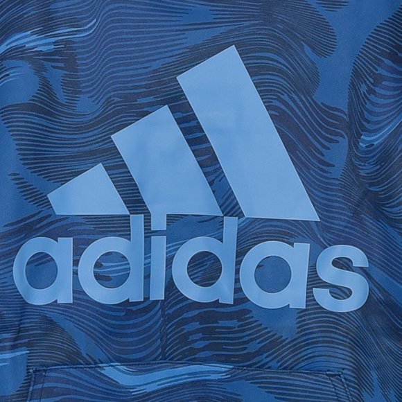 adidas boys youth fleece tech hoodie BLue - Picture 2 of 5